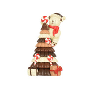 Orsetto su albero di Natale di cioccolato per decorazione natalizia 18 cm