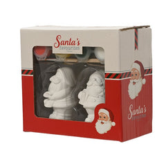 Set creativo da dipingere in gesso con 2 babbo Natale, colori e pennello