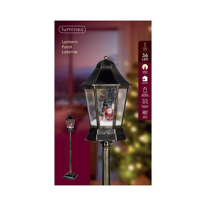Lampione per decorazione natalizia con effetto neve e LED 166 cm