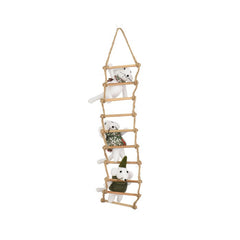 Scala con topolini per decorazione natalizia da appendere 35 cm