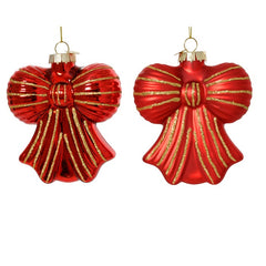 Pendaglio fiocco per decorazione natalizia 10 cm