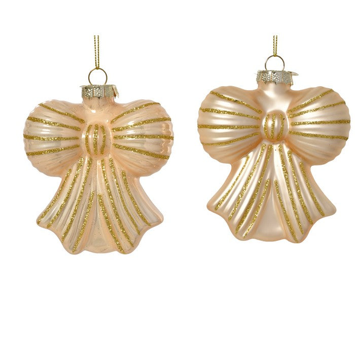Pendaglio fiocco per decorazione natalizia 10 cm