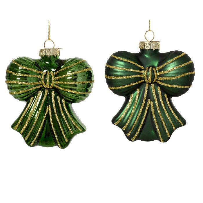 Pendaglio fiocco per decorazione natalizia 10 cm