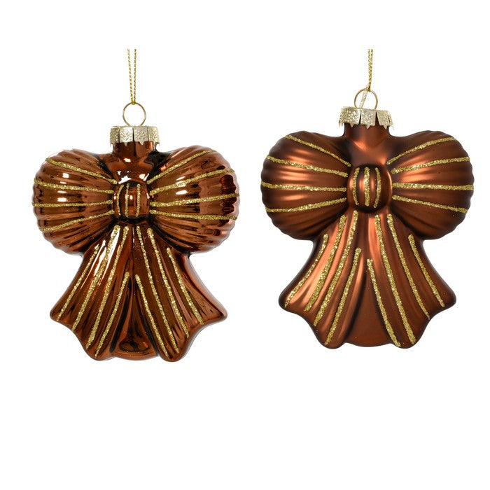 Pendaglio fiocco per decorazione natalizia 10 cm