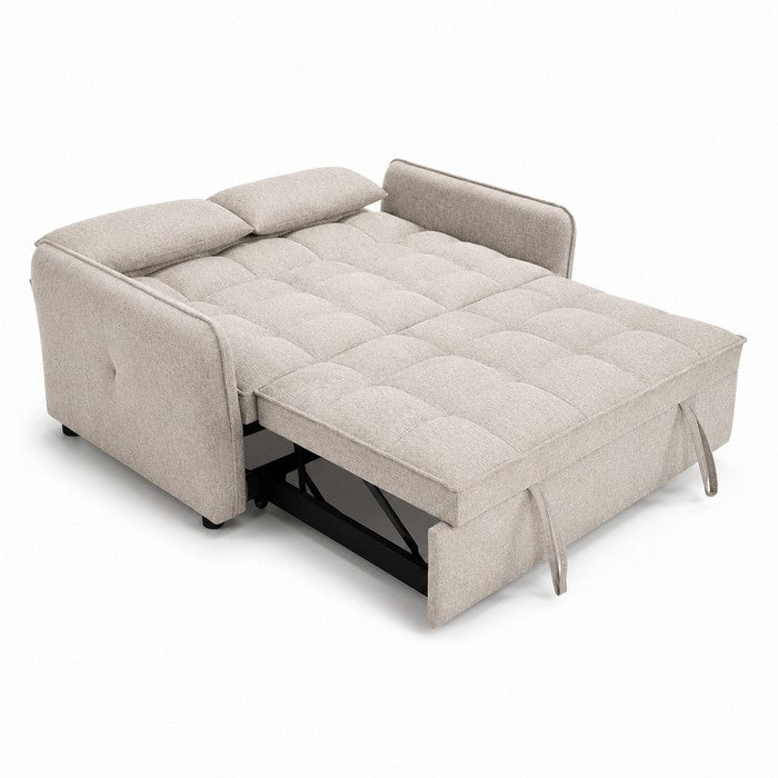 Divano letto due posti in tessuto con cuscini - Taylor