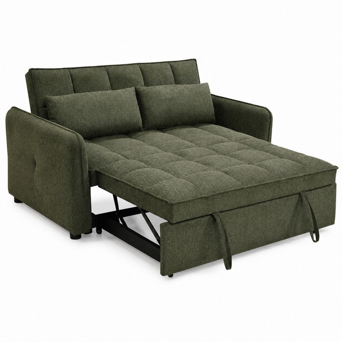 Divano letto due posti in tessuto con cuscini - Taylor