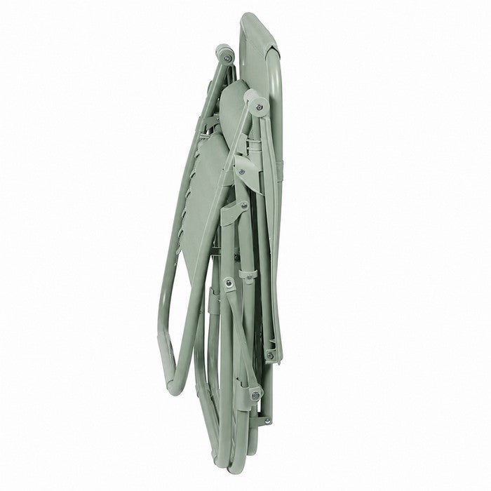 Poltrona reclinabile in metallo e textilene monocolore con cuscino - No Gravity