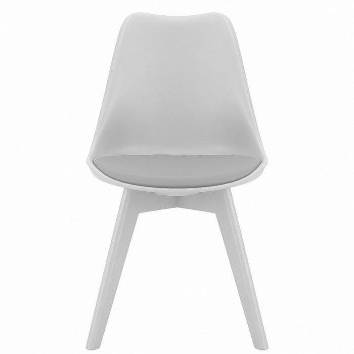 Sedia scandinava in polipropilene con seduta imbottita monocolore - Essel