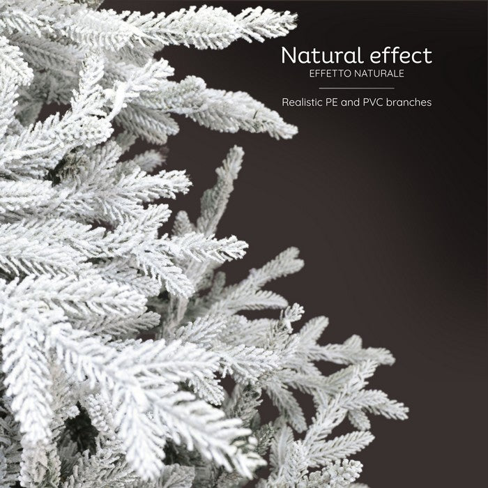Albero di Natale innevato in PE/PVC effetto realistico - Prestige