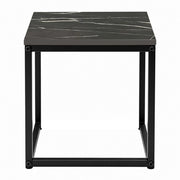Tavolino quadrato in metallo e MDF - Kubo