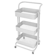 Carrello da cucina in metallo 3 ripiani, con ruote - Domera