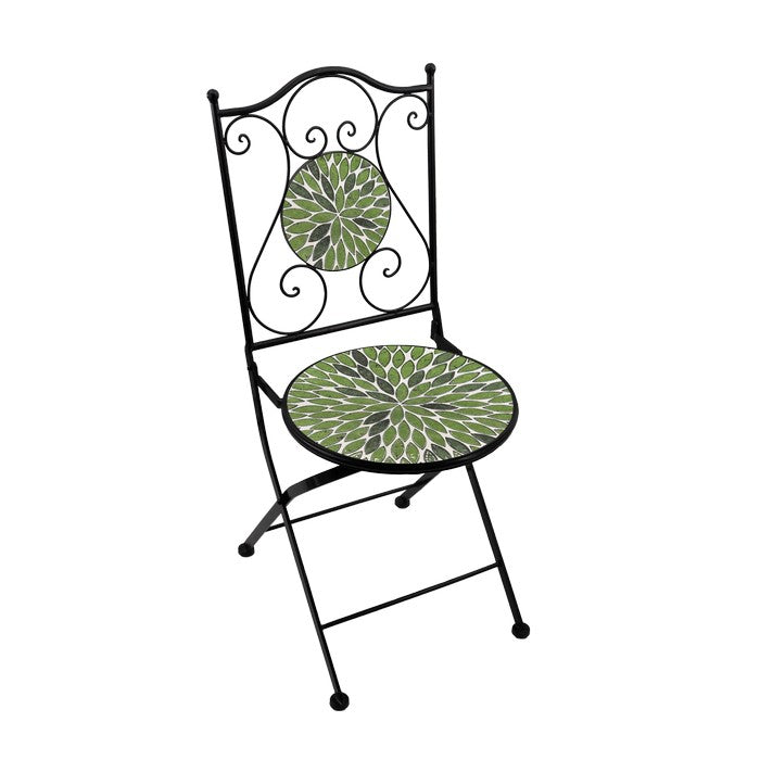 Set tavolo con sedie pieghevoli in metallo con mosaico - Folia