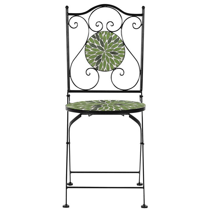 Set tavolo con sedie pieghevoli in metallo con mosaico - Folia
