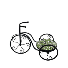 Bicicletta porta vaso in metallo, con decorazione mosaico - Folia