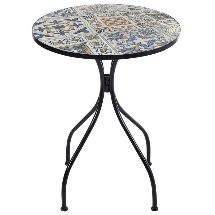 Set tavolo con sedie pieghevoli in metallo con mosaico - Erice
