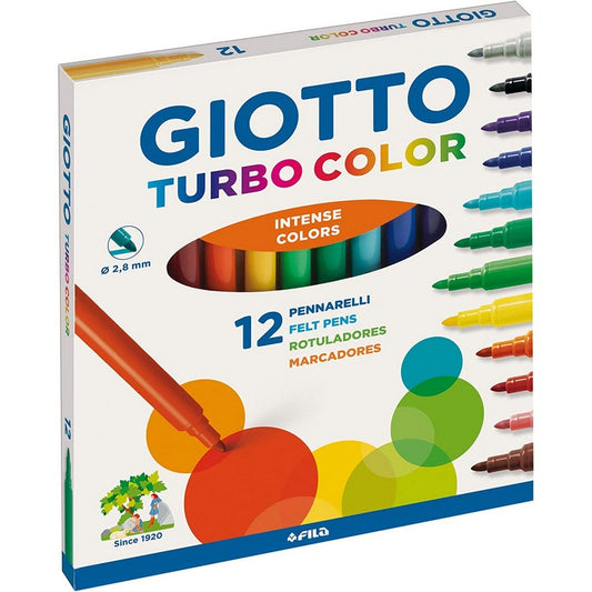 Giotto confezione da 12 pennarelli Turbocolor - INGRO CART - 34277792907480