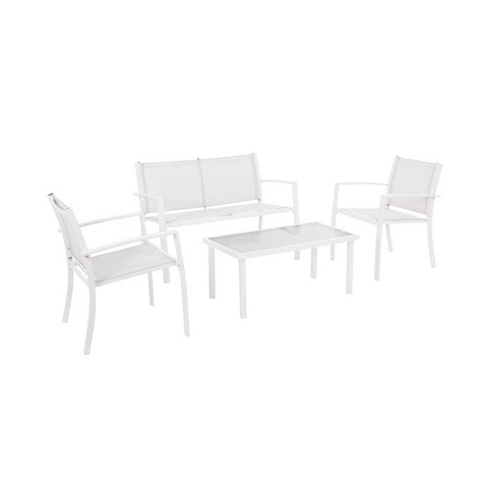 Set salotto da giardino in acciaio 4 posti - Peder