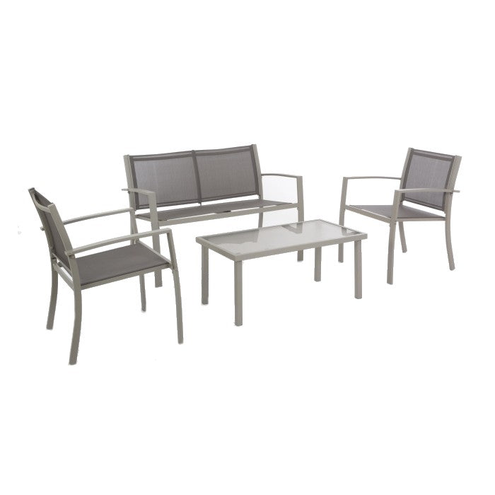 Set salotto da giardino in acciaio 4 posti - Peder