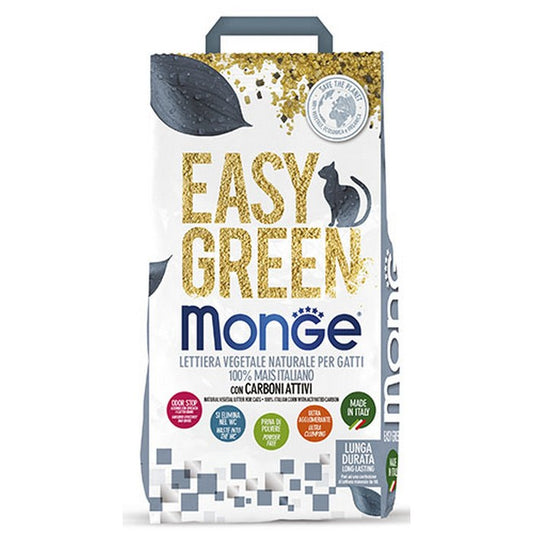 Monge Lettiera Easy Green con Carboni Attivi 3,8kg - MONGE - 34289891082456