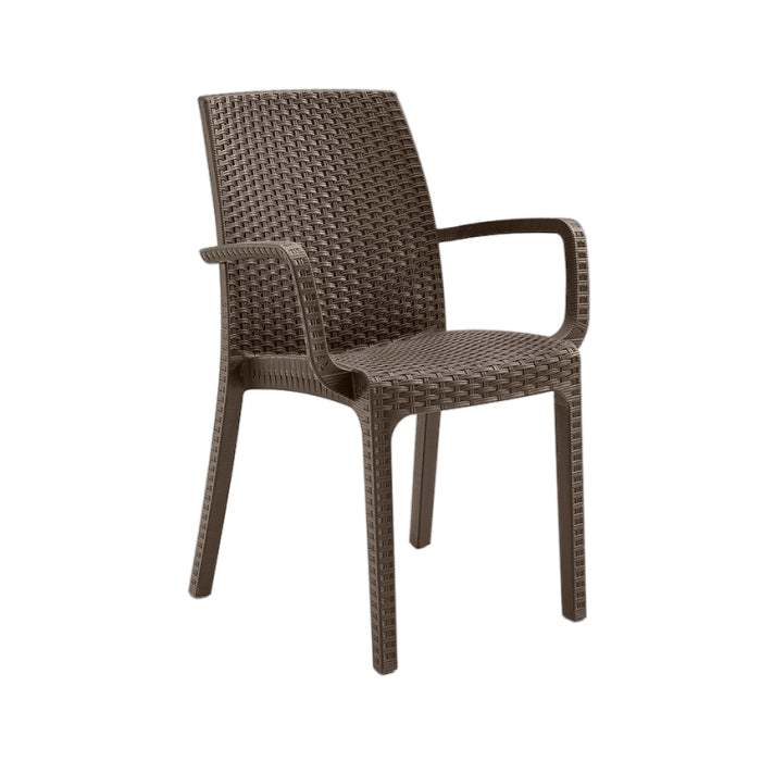 Poltrona da giardino in polipropilene effetto rattan - Indiana