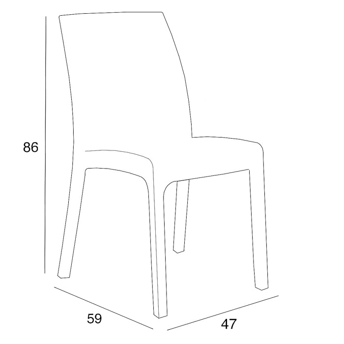 Sedia da giardino in polipropilene effetto rattan - Virginia - BICA - 34321515643096
