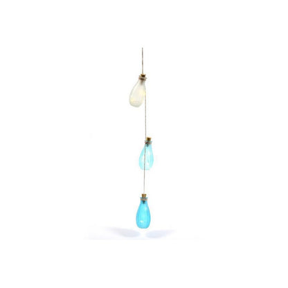 Decorazione 3 bottiglie da appendere con luce led