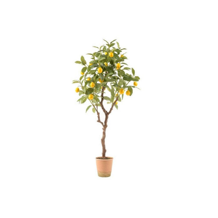 Pianta artificiale di limone in vaso con frutti 115 cm - MERCURY - 34279932461272