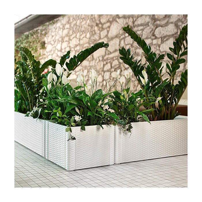 Fioriera rettangolare da giardino - Natural Deluxe - STEFANPLAST - 34272928694488