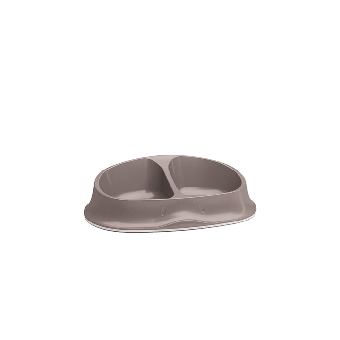 Ciotola doppia per animali - Chic Double - tortora - STEFANPLAST - 34357564604632