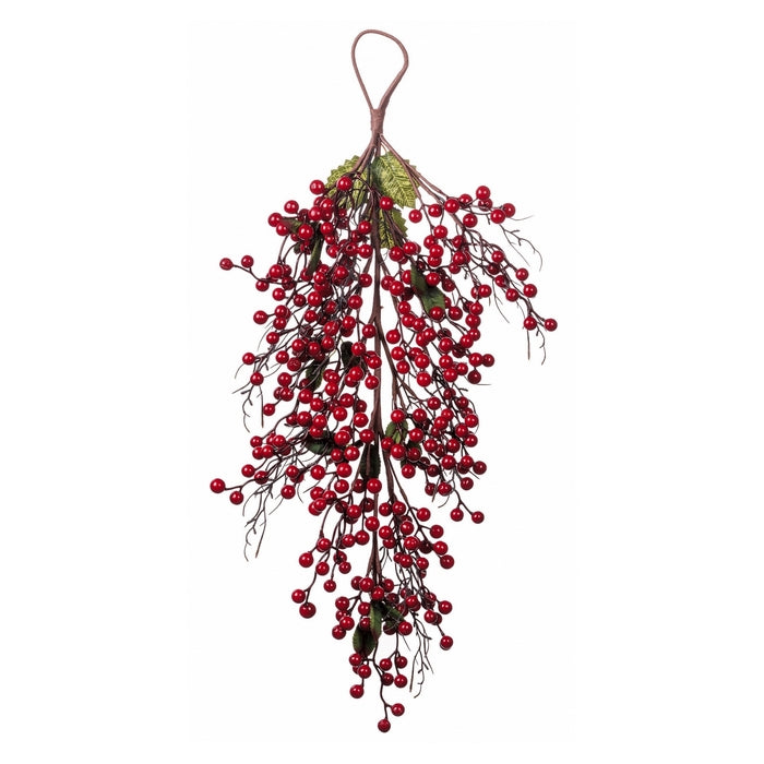 Ramoscello natalizio con bacche 71 cm