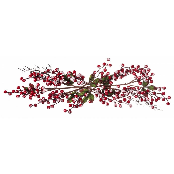 Ramoscello natalizio con bacche 64 cm