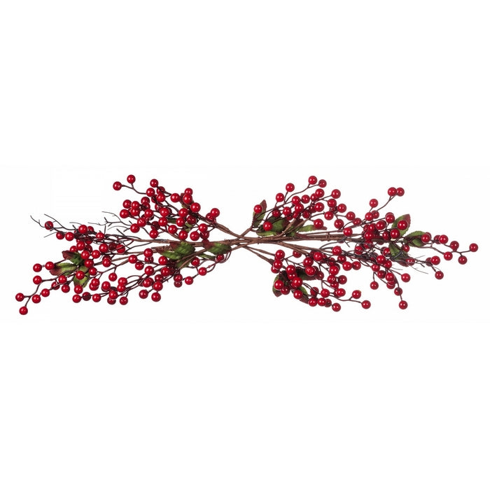 Ramoscello natalizio con bacche 64 cm