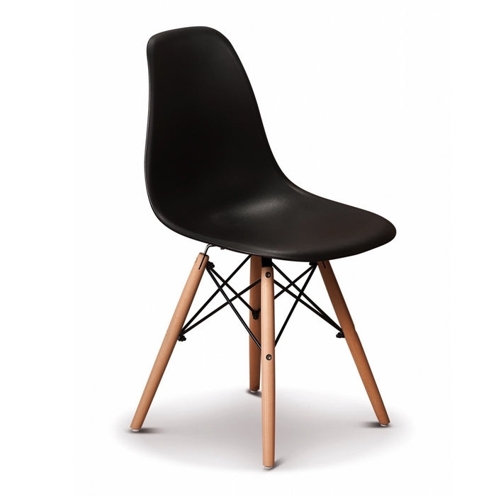 Sedia scandinava con gambe in legno - Turn