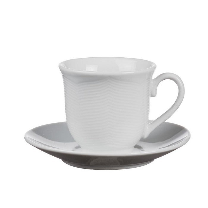 Servizio da caffè in porcellana 6 tazzine con piattini