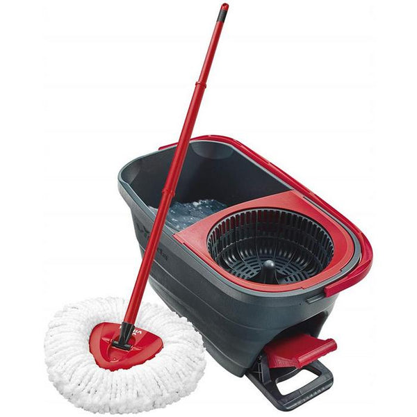 Vhbw 4 Testine Di Ricambio In Microfibra Per Vileda Easy Wring & Clean E Turbo - Lavabili A 60°C, Nero/bianco