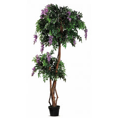 Glicine artificiale in vaso per decorazione 185 cm
