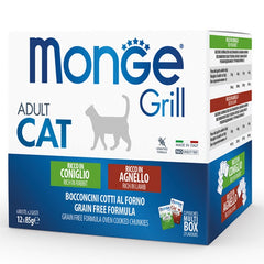 Monge Grill Gatto Multipack Buste - Coniglio, Agnello - Adult 12x85g