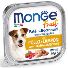 Monge Fruit Paté e Bocconcini con Pollo e Lamponi 100g