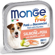 Monge Fruit Paté e Bocconcini con Salmone e Pera 100g