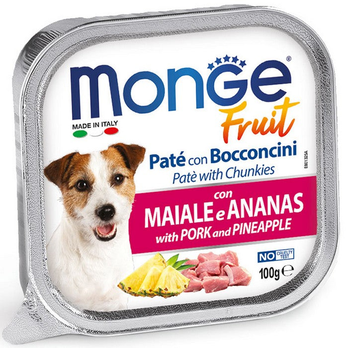 Monge Fruit Paté e Bocconcini con Maiale e Ananas 100g