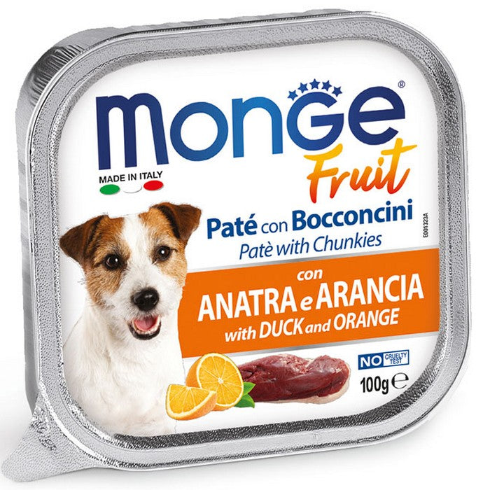 Monge Fruit Paté e Bocconcini con Anatra e Arancia 100g