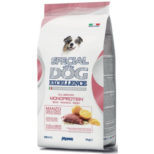 Special Dog Excellence Monoprotein - All Breeds Manzo 3kg - MONGE - 34774791454936