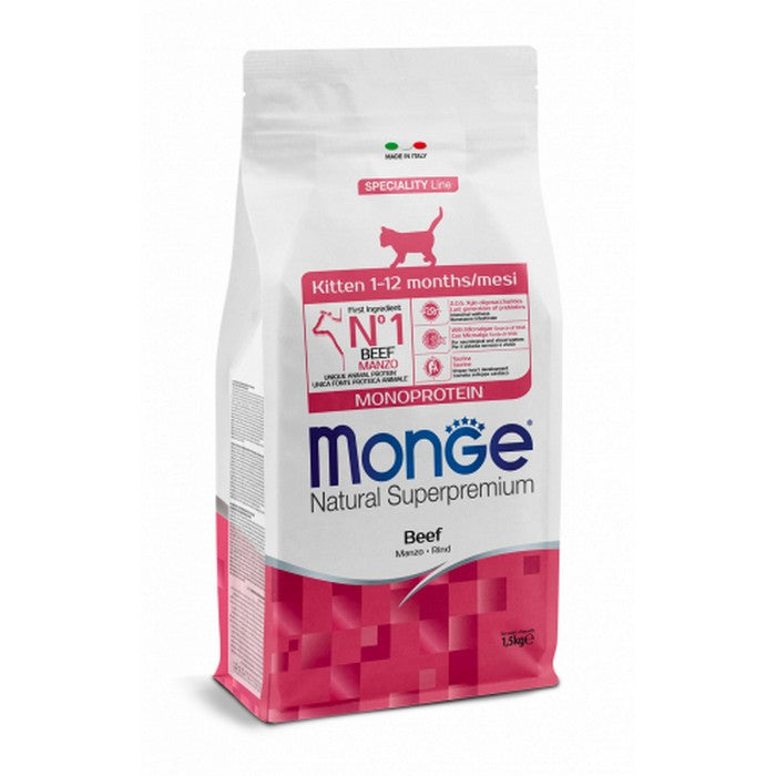 Monge Natural Superpremium Gatto Kitten Monoprotein - Manzo - MONGE - 35596090245336