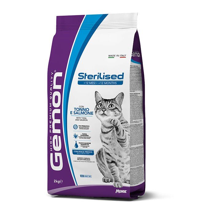 Gemon Gatto Sterilised con Tonno e Salmone - GEMON - 34774793289944