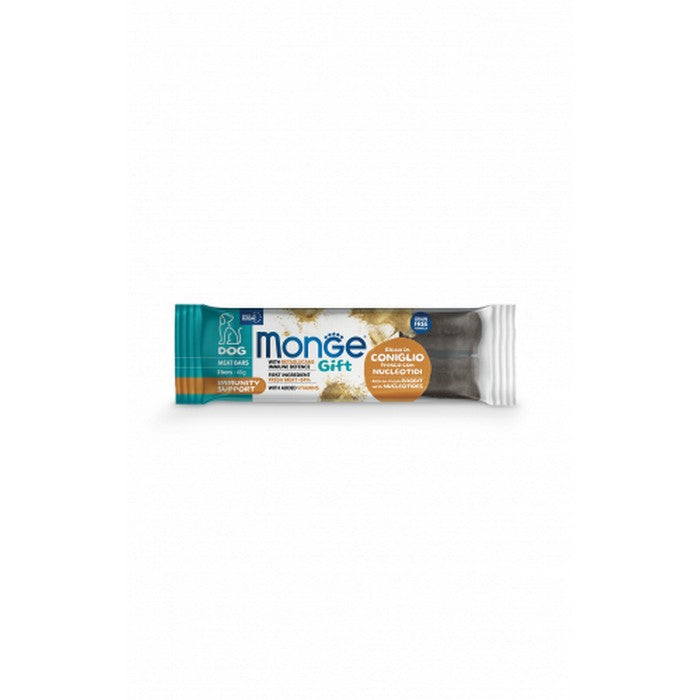 Monge Gift Immunity Support Dog Ricco in Coniglio Fresco con Nucleotidi e Betaglucani Meat Bars 40g - MONGE - 34774797811928