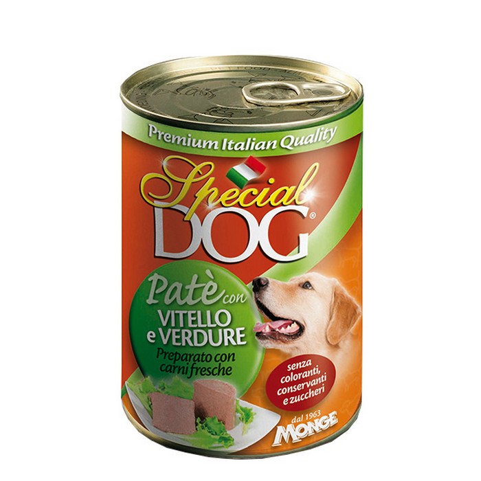 Special Dog All Breeds Adult Paté con Vitello e Ortaggi 400g - MONGE - 63048068137338