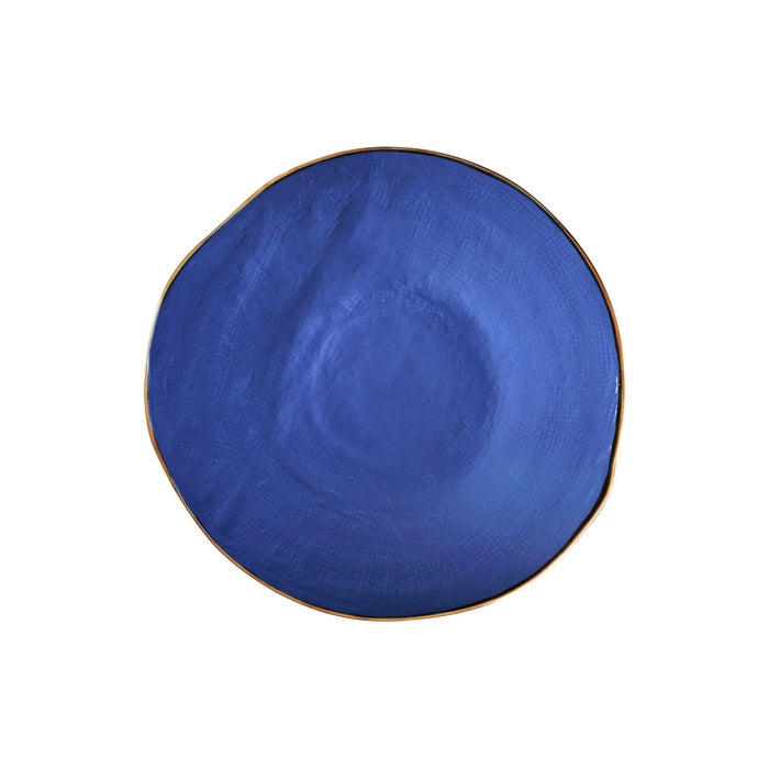 Mediterraneo - piatto piano colorato in gres