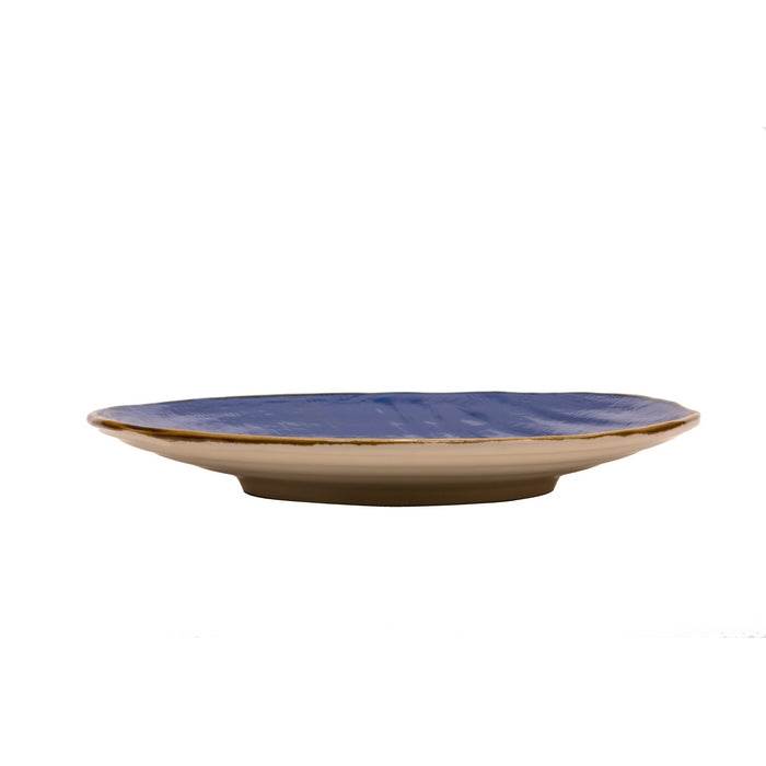 Mediterraneo - piatto piano colorato in gres