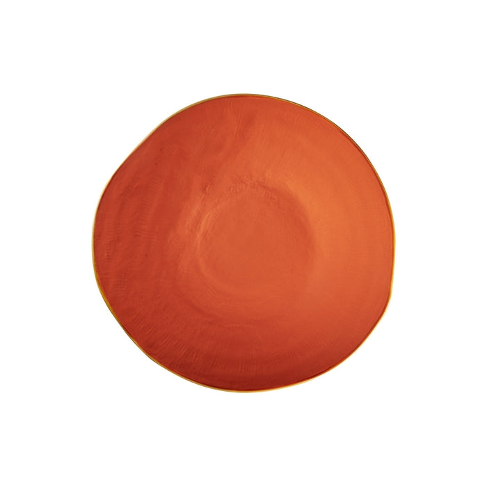 Mediterraneo - piatto piano colorato in gres
