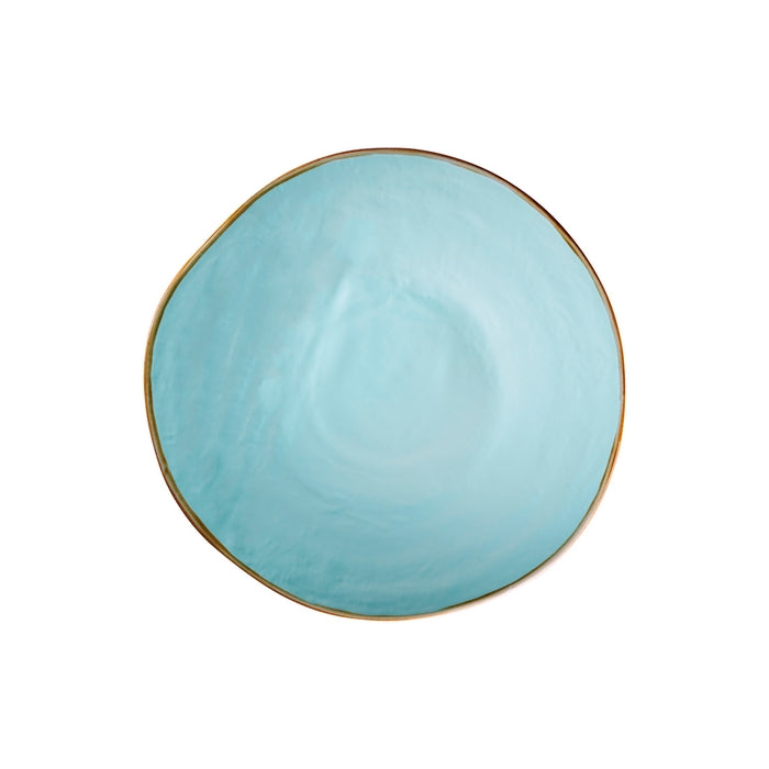 Mediterraneo - piatto piano colorato in gres